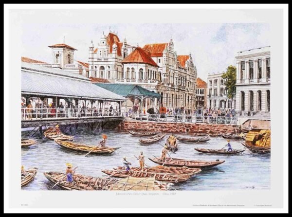 SH 1852C Johnson Pier, Collyer Quay 7×5 Mini Print – Fan S.H.