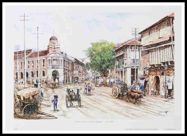 SH 1857C Jinricksha Station, Neil Road 7×5 Mini Print – Fan S.H.