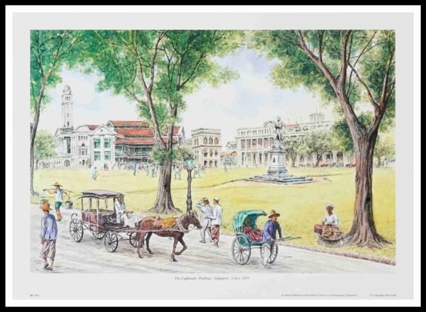 SH 1861C Cricket Club, Esplanade (Padang) 7×5 Mini Print – Fan S.H.