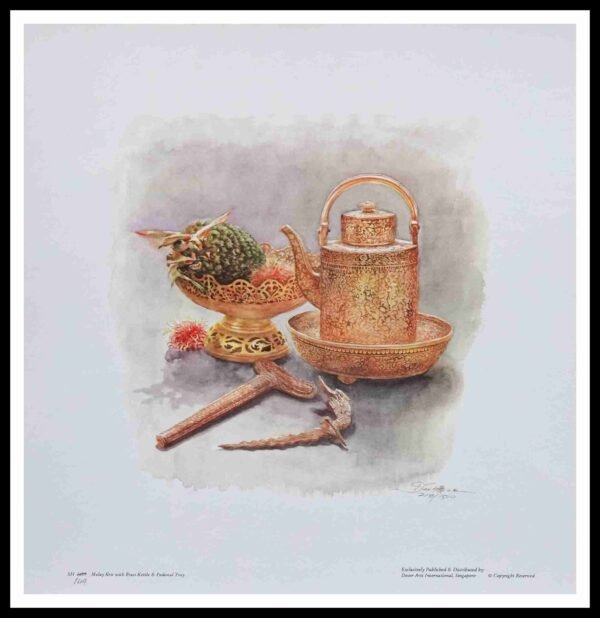 SH 1629C Malay Kris and Brasswares 3×3 Mini Print – Fan S.H.
