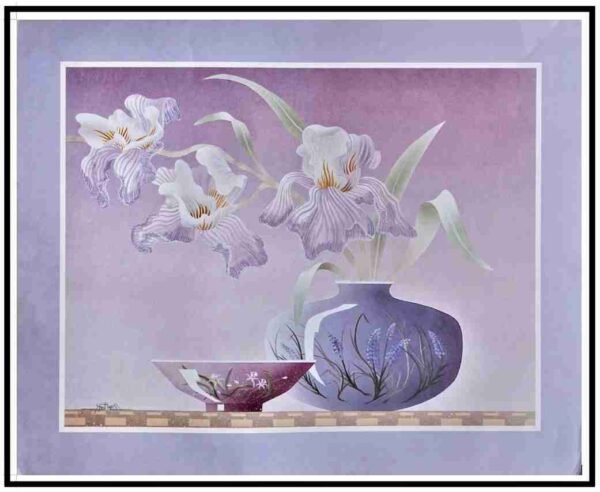 ARI 477 Deco Vase W/ Iris 2