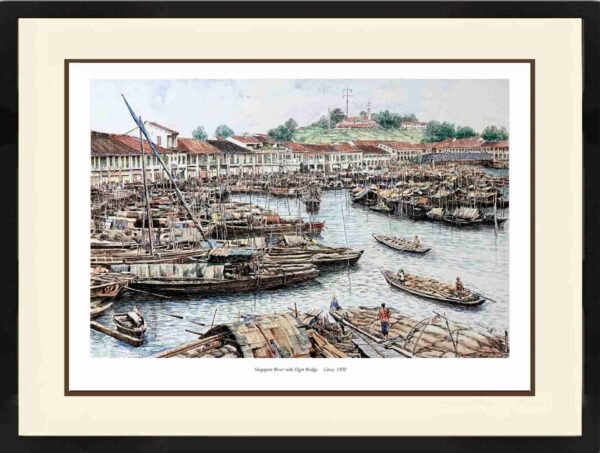 DA SH 1809 Singapore River with Elgin Bridge, Singapore Circa. 1900