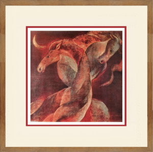 Vietnamese artist HO HUU THU artwork, loving horse