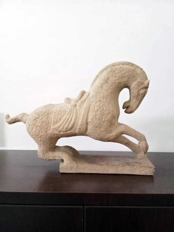 IDN-054 Terracotta Sandstone handcrafted Antique Horse Sculpture