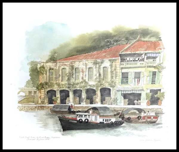 BF 614C Singapore River 7x5 Mini Print - G. Byfield
