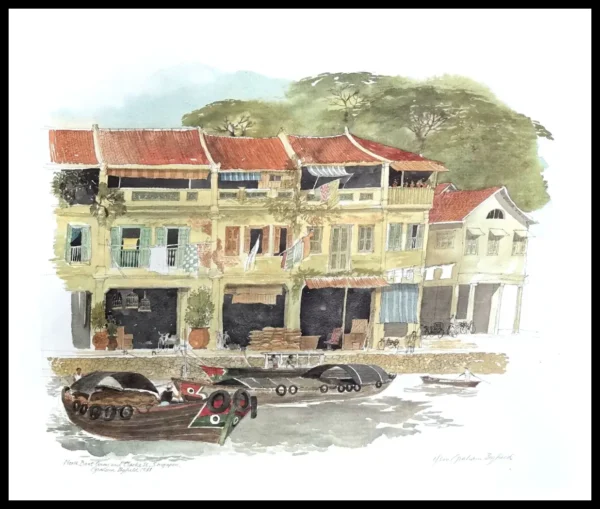 BF 617C   Singapore River 7x5 Mini Print - G. Byfield