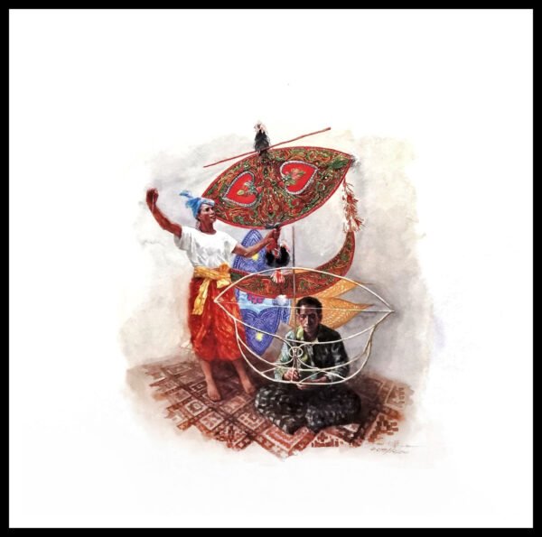 SH 1632C Malay Kite Maker 3×3 Mini Print – Fan S.H.