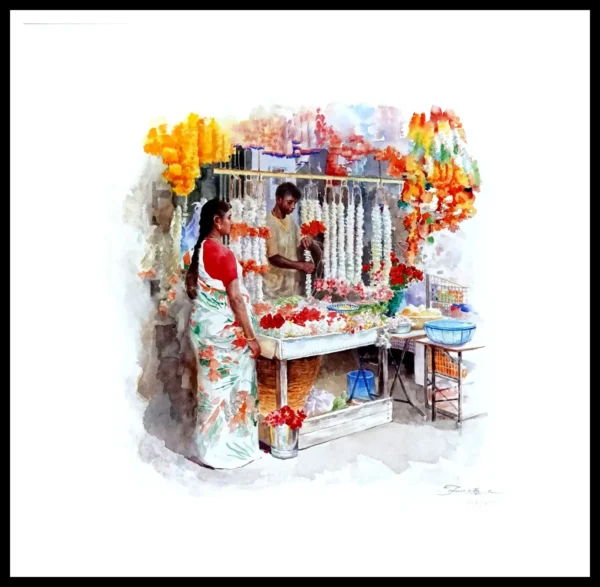 SH 1628C Indian Garland Maker 3×3 Mini Print – Fan S.H.