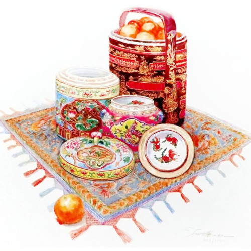 Fan Shao Hua “The Ethnic Cultures of Singapore,” Paintings