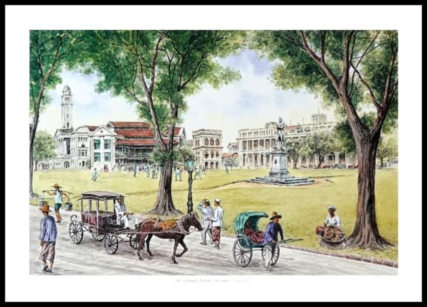 SH 1861C Cricket Club, Esplanade (Padang) 7×5 Mini Print – Fan S.H.