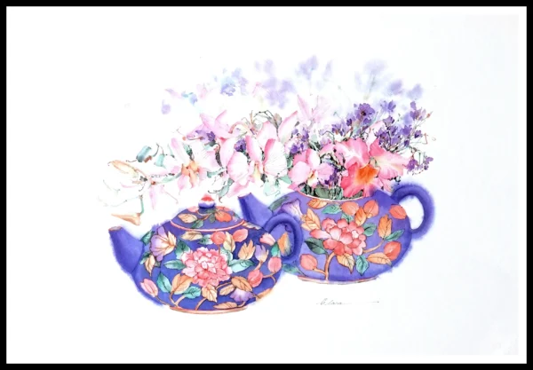 CR 1051 Globular Tea Pots 7×5"/ 4×3"