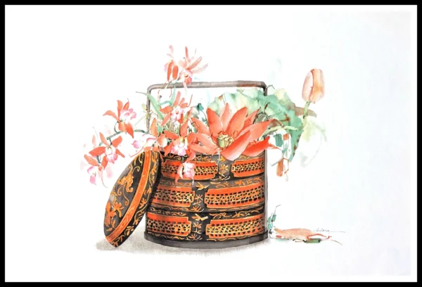 CR 1056 Bakul Sia (Basket) 7×5"/ 4x3"