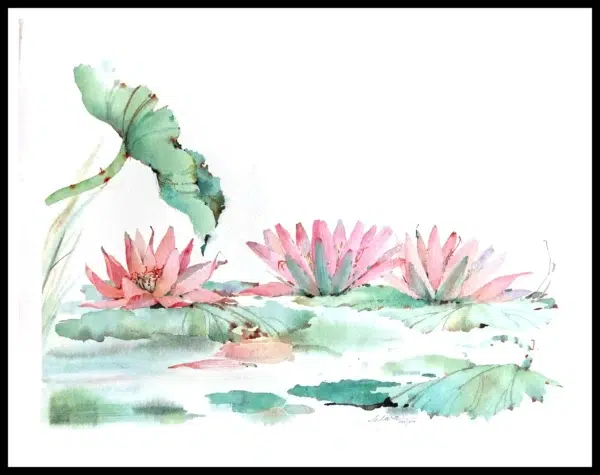 CR 1068 Lotus Pond B 7×5"